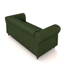Ver imagem 6 de Sofá Living Sala de Estar Stanford Chesterfield 2 Lugares 200cm Pés de Madeira Couro Verde Manchado