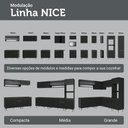 Ver mais imagens de Armário Aéreo 120 Cm 2 Portas Preto Nice Madesa