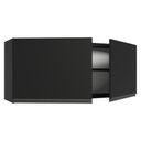 Ver imagem 7 de Armário Aéreo 120 Cm 2 Portas Preto Nice Madesa