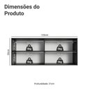 Ver imagem 2 de Armário Aéreo 120 Cm 2 Portas Preto Nice Madesa