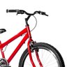 Bicicleta Aro 24 Aero + Kit Passeio Vermelha e Preta - 6