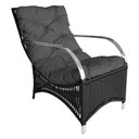 Ver imagem 1 de Poltrona Roma para Área Externa de Alumínio e Fibra Sintética Preto-cinza