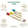 Kit de 4 Escovas de Dente Ecológicas de Bambú Nacional Ekological - 2