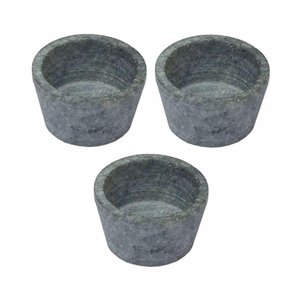 Kit 3 Mini Molheira Tigela Molho Petisco em Pedra Sabão 80ml