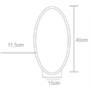 Ver imagem 2 de Abajur Luminária de Mesa Madeira Oval 38cm Slim - Lâmpada G9:imbuia