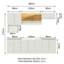 Ver imagem 4 de Armário de Cozinha Completa 280cm Branco Genova Madesa 04