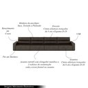Ver imagem 3 de Sofá Retrátil 8 Lugares 524cm 4 Módulos Nero com USB Couro Marrom G52 - Gran Belo