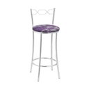 Ver imagem 1 de Kit 2 Banquetas Cromadas Assento Espuma D15 Treparoni Roxo