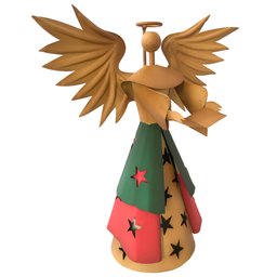 Querubim Rústico De Natal Com Livro Para Decoração de Mesa Libertas Rosas Artesanato Anjo Natalino H - 7