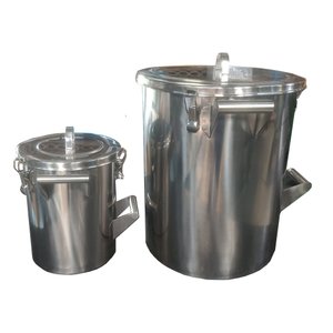 Tacho com tampa e presilha em aço inox AISI 304 Therj TSAIP E - 25000ml