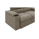 Ver imagem 6 de Sofá Retrátil e Reclinável 2,10m Suede Capuccino c/ Porta Copo Liverton Xflex