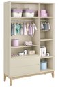 Ver imagem 5 de Guarda-Roupa Retrô 3 Portas Classic New Fosco com Natural - Reller