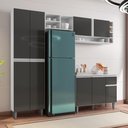 Ver imagem 5 de Cozinha Modulada Completa Vanessa 5 Peças 230cm Branco Cinza Escuro - Desk Design