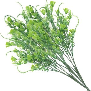 12 Ramos Decoração Arranjo Planta Artificial 5 Galhos Cada 39cm