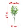 12 Ramos Decoração Arranjo Planta Artificial 5 Galhos Cada 39cm - 2