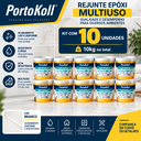 Ver imagem 1 de Kit 10 Rejunte Multiuso Epóxi Branco Porto Koll 1kg