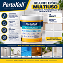 Ver imagem 2 de Kit 10 Rejunte Multiuso Epóxi Branco Porto Koll 1kg