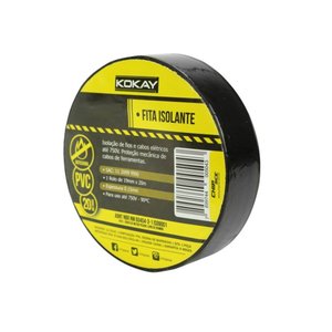 Fita Isolante Antichama 009-0001 5 Metros Preto Unitário - Kokay