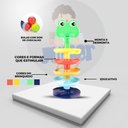 Ver imagem 3 de Torre Sapo Com Bola Interativa Brinquedo De Bebê Infantil Criança Feminino Masculino Pimpolho Verde