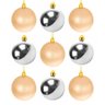 Bolinhas de Natal Champagne e Prata 6cm 9 peças - Casambiente NATAL291 - 1