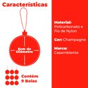 Ver imagem 4 de Bolinhas de Natal Champagne e Prata 6cm 9 peças - Casambiente NATAL291
