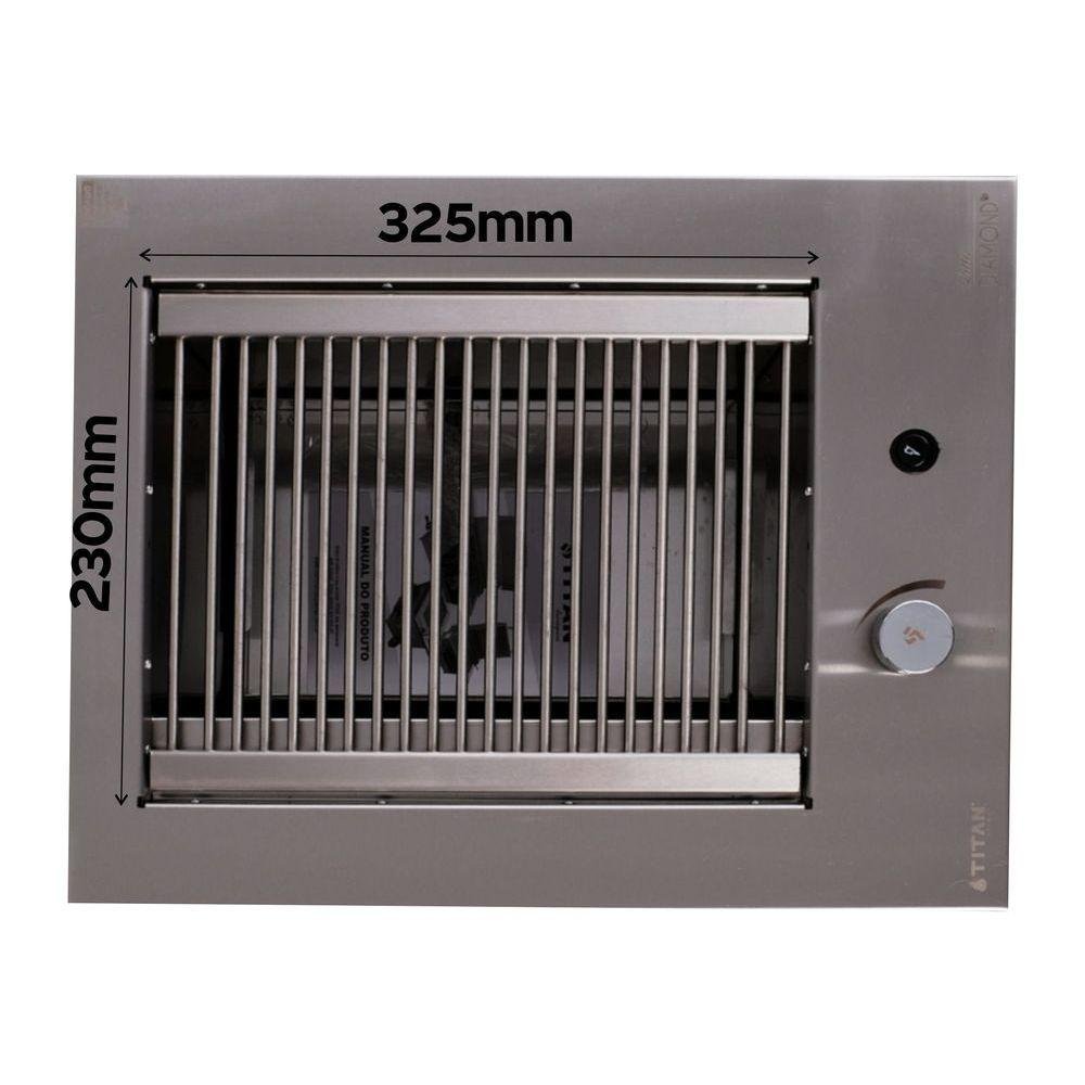 Churrasqueira Grill de Embutir sem Tampa À Gás Gn Natural Diamond Little Titan Bivolt - 2