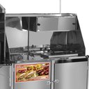 Ver imagem 2 de Carrinho 3 em 1 Cefaz Hot Dog, Lanche e Churrasco Luxo Inox Rodas Maciças e Guarda Sol Lc11m/gs
