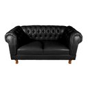 Ver imagem 1 de Conjunto Sofá Namoradeira Chesterfield Capitonê Duque Corano Preto Decoração, Recepção, Salas de Tv