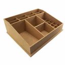 Ver imagem 3 de Caixa Mdf Organizadora de Maquiagem Aberta com 26 Divisões Tam:33,5x27x11cm Cod:banh040