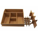 Ver imagem 4 de Caixa Mdf Organizadora de Maquiagem Aberta com 26 Divisões Tam:33,5x27x11cm Cod:banh040