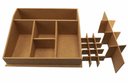 Ver imagem 4 de Caixa Mdf Organizadora de Maquiagem Aberta com 26 Divisões Tam:33,5x27x11cm Cod:banh040