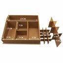 Ver imagem 5 de Caixa Mdf Organizadora de Maquiagem Aberta com 26 Divisões Tam:33,5x27x11cm Cod:banh040