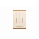 Ver imagem 1 de Roupeiro Doble 4 Portas e 4 Gavetas - Cinamomo Off White - Albatroz