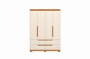 Ver imagem 1 de Roupeiro Doble 4 Portas e 4 Gavetas - Cinamomo Off White - Albatroz