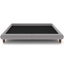 Ver imagem 4 de Cama Casal Base Box Pés de Madeira 156cm Otto P05 Veludo Cinza - Lyam Decor