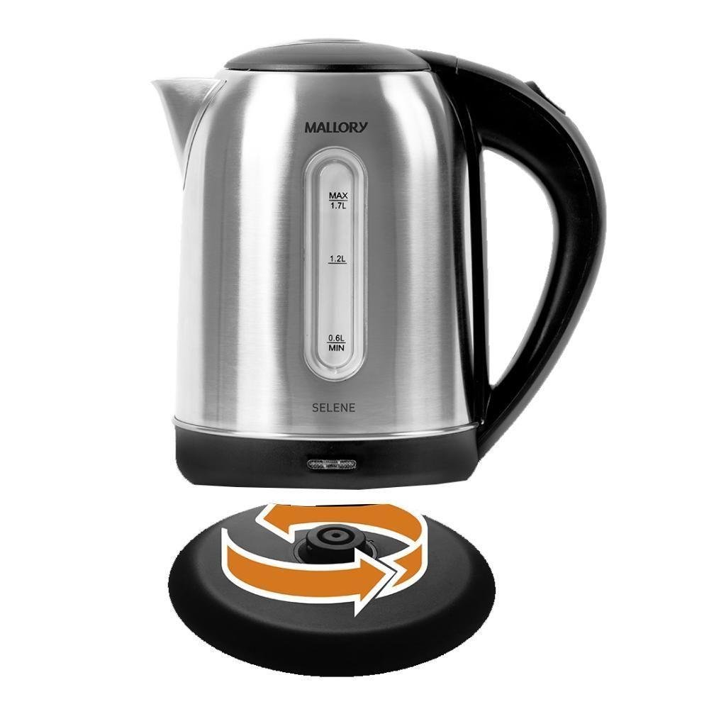 Chaleira Elétrica Mallory Selene Inox 1,7l 220v - 4