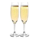 Ver imagem 2 de Jogo 2 Taças Champagne Espumante de Cristal 220ml - Conjunto Taças Titânio - Gastro - Luxo