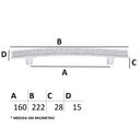Ver imagem 2 de Puxador Cristal - IL 4450 - Cromado - 160MM