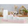 Kit Higiene Bebê Moderno Porcelana Quarto Térmica Banho - Rosa - 1