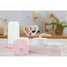 Kit Higiene Bebê Moderno Porcelana Quarto Térmica Banho - Rosa - 2