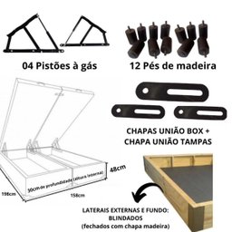 Cama Box Baú Queen com 30cm de Profundidade - Blindado - Luxo - 2