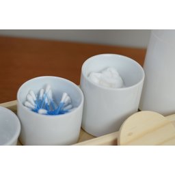 Kit Higiene Porcelana Montessoriano Bebê Bandeja Pinus Térmica Cuidados K054 - 6