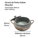 Ver imagem 6 de Jogo de Panelas Pedra Sabão Tampa de Vidro Curado - 03 Peças