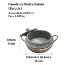 Ver imagem 5 de Jogo de Panelas Pedra Sabão Tampa de Vidro Curado - 03 Peças