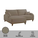 Ver imagem 4 de Sofá Albano Veludo 185cm Chaise Lado Esquerdo Meu Sofá Online