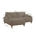 Ver imagem 3 de Sofá Albano Veludo 185cm Chaise Lado Esquerdo Meu Sofá Online