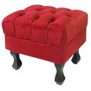 Ver imagem 1 de Puff Luiz Retro Xv Bege Slk Decor Vermelho