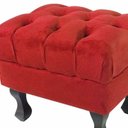Ver imagem 3 de Puff Luiz Retro Xv Bege Slk Decor Vermelho