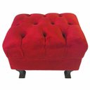 Ver imagem 2 de Puff Luiz Retro Xv Bege Slk Decor Vermelho