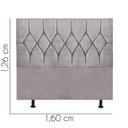 Ver imagem 3 de Cabeceira Estofada Istambul Capitonê 160cm Queen Size Box Quarto Suede Cinza Claro - Gat Magazine